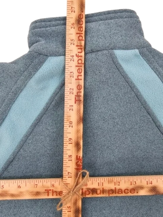 Woolrich Full Double Zip Fleece Jacket Women's L Teal Blue Outdoor Hiking Warm - Picture 9 of 11